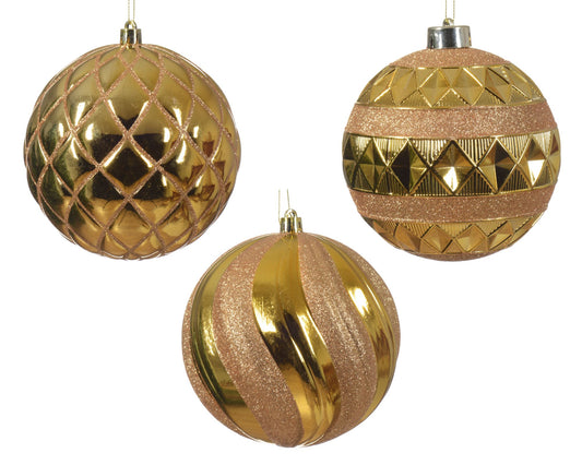 Dec Baub Poly 3ass Lt Gold