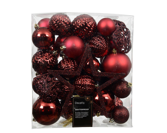 Dec Baub Polyx43pc Oxblood