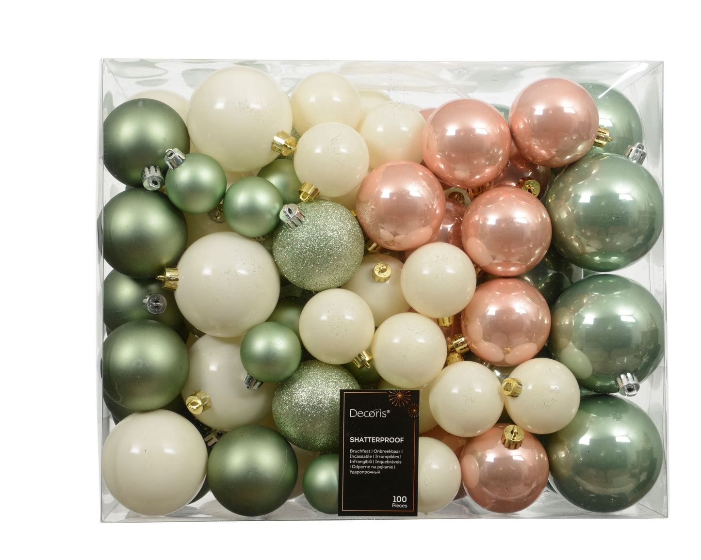 Dec Baub Shiny Poly Matt 100pc