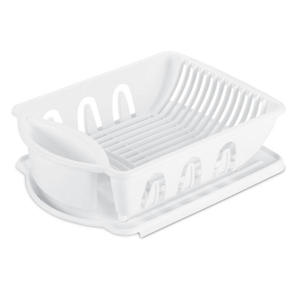 Sterilite 2pc Dish Drainer Wht