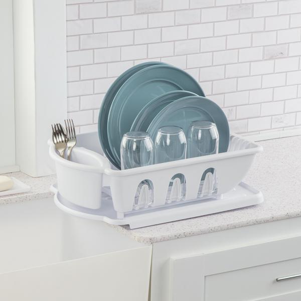 Sterilite 2pc Dish Drainer Wht