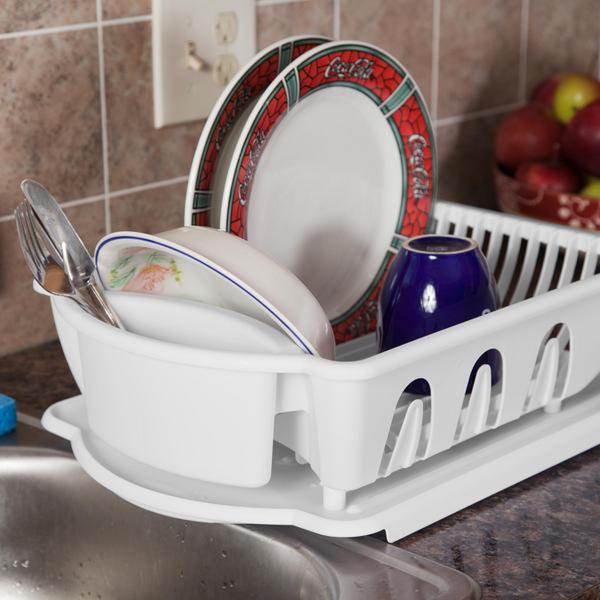 Sterilite 2pc Dish Drainer Wht