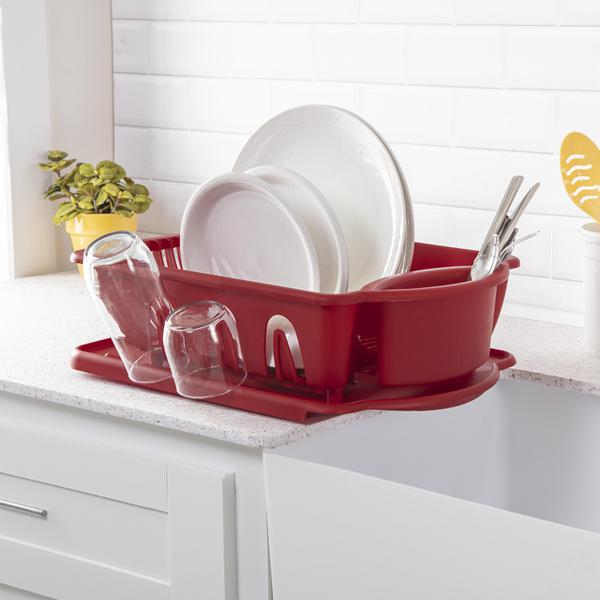 Sterilite Dish Drainer Red