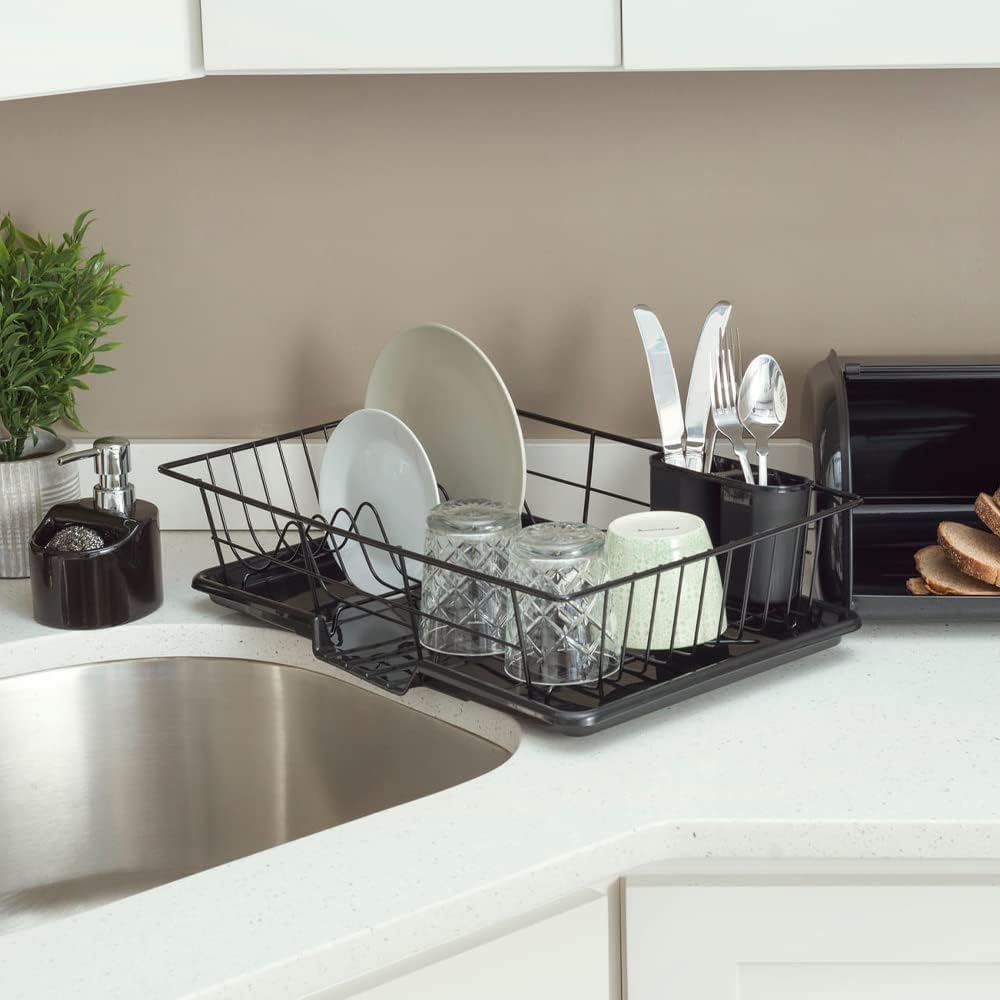 HB Dish Drainer 3pc Set Blk