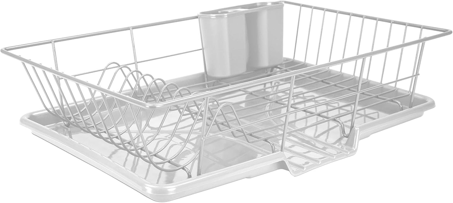 HmBsc 3pc Dish Drainer Wht