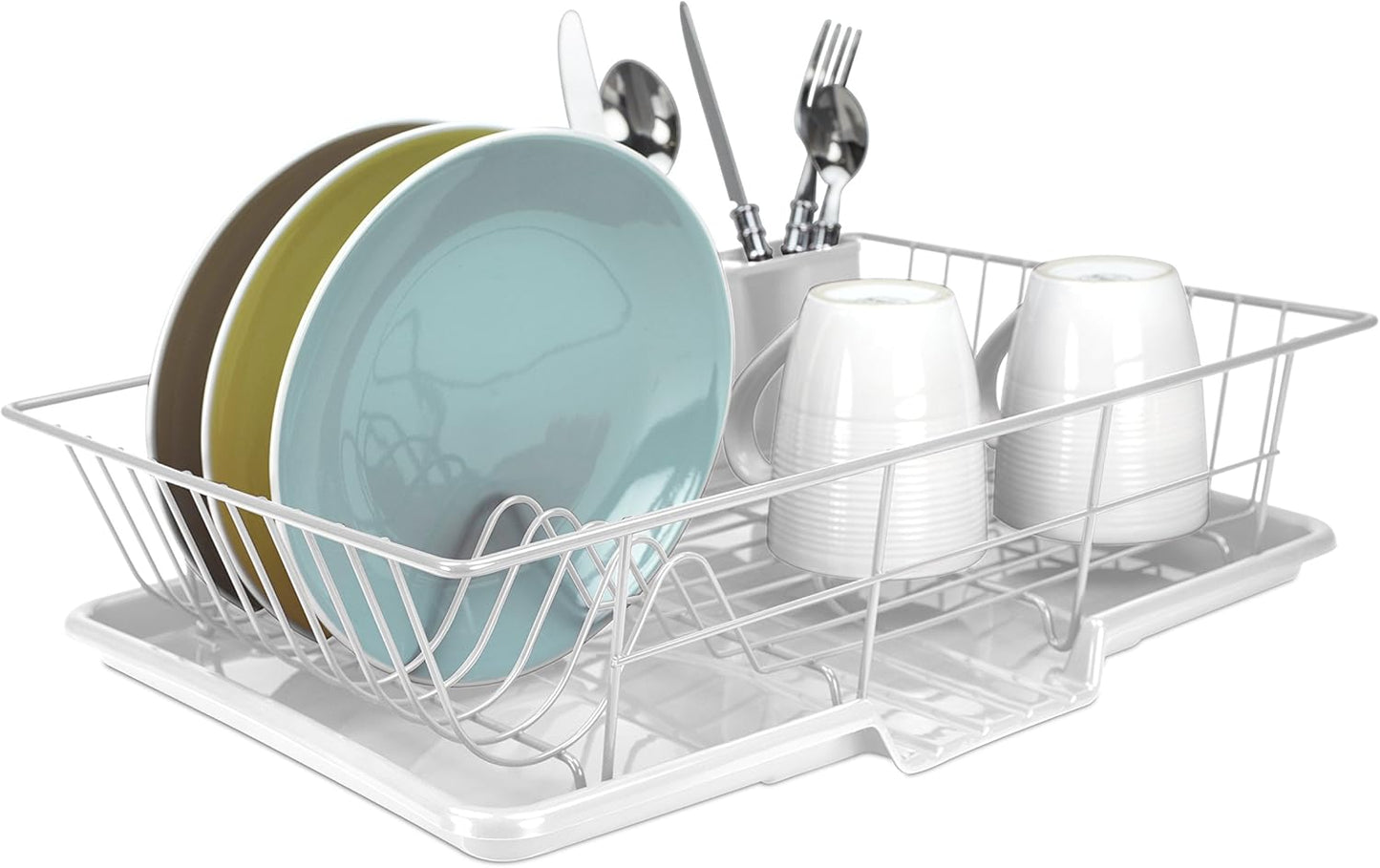 HmBsc 3pc Dish Drainer Wht