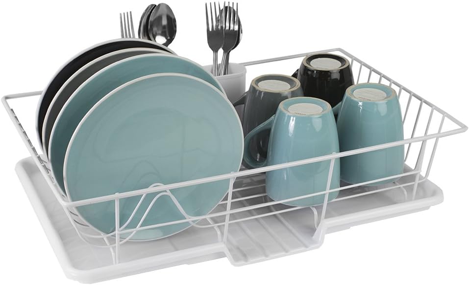 HmBsc 3pc Dish Drainer Wht
