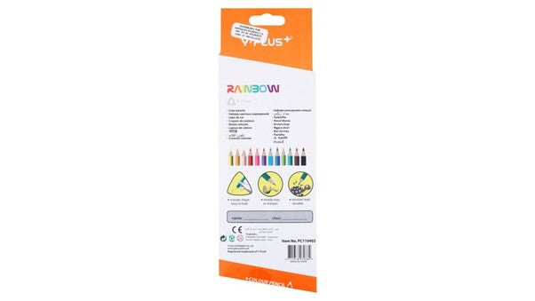 Y-Plus Rainbow Colour Pencils 12pc