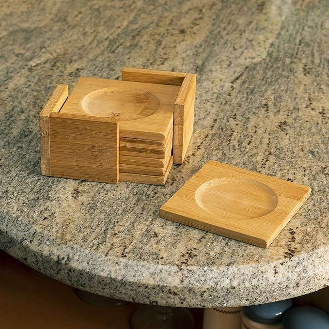 Bamboo Coaster 6pcs sq