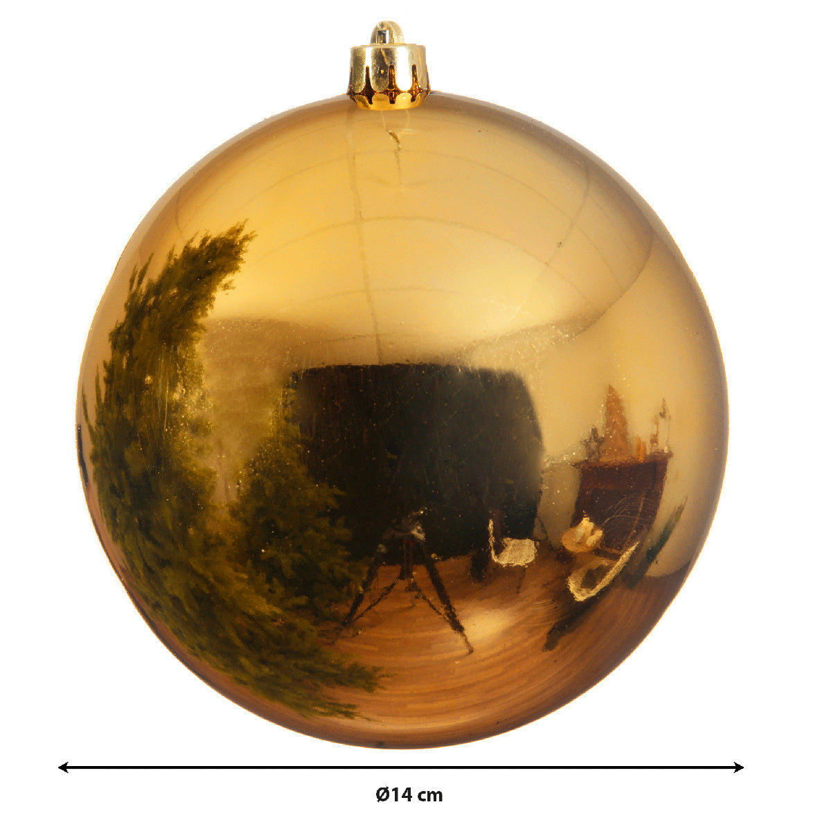 Dec Baub Shtprf Lt Gold 14cm