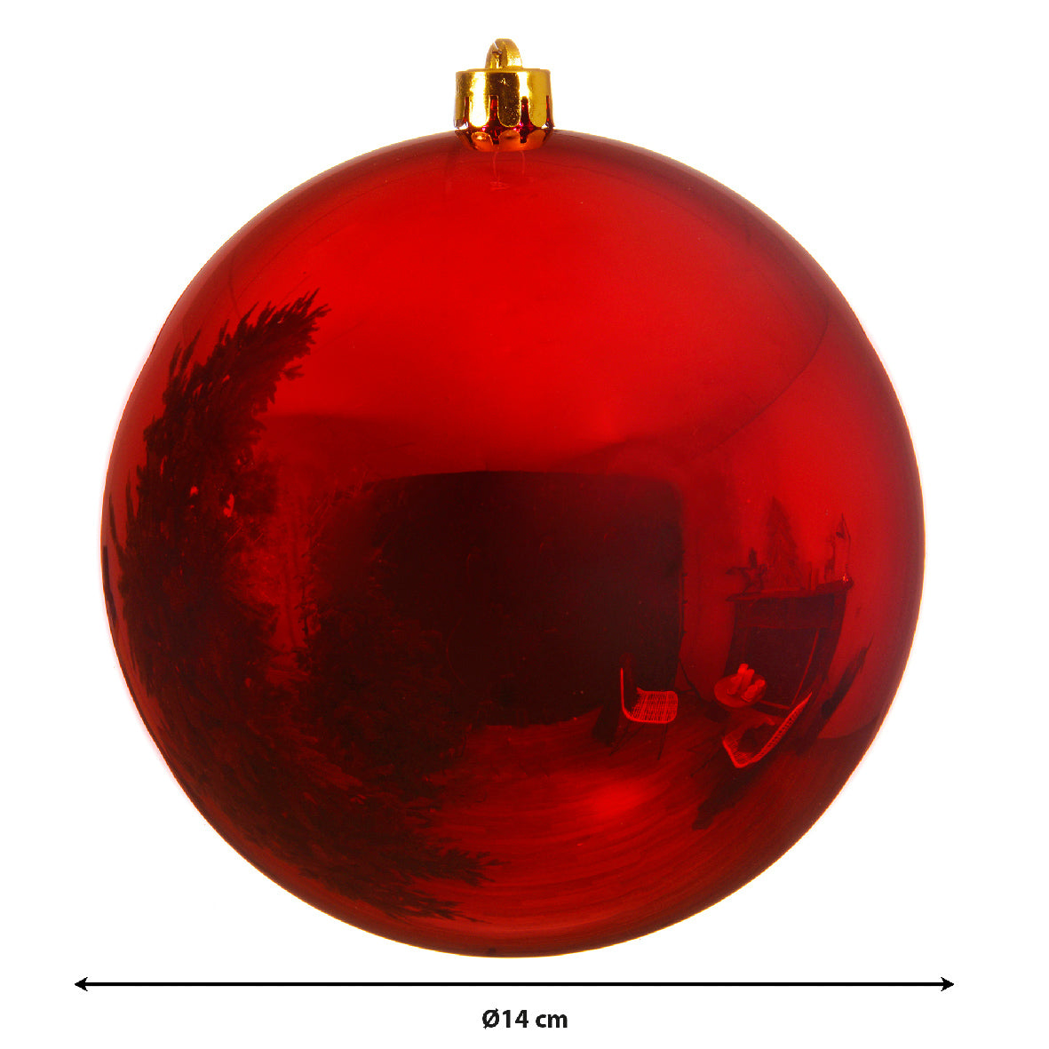 Dec Baub Shtprf Xmas Rd 14cm