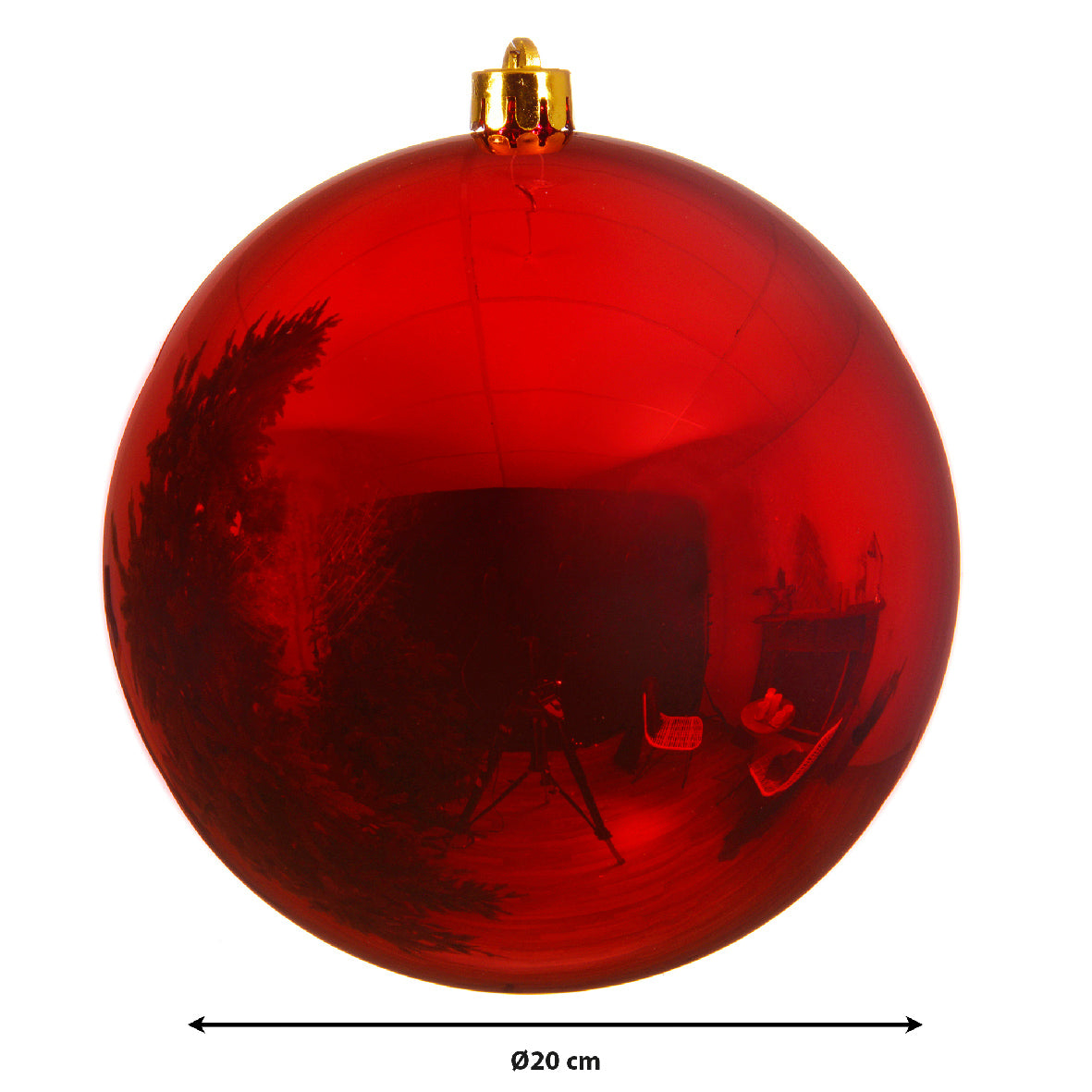 Dec Baub Shtprf Xmas Rd 20cm