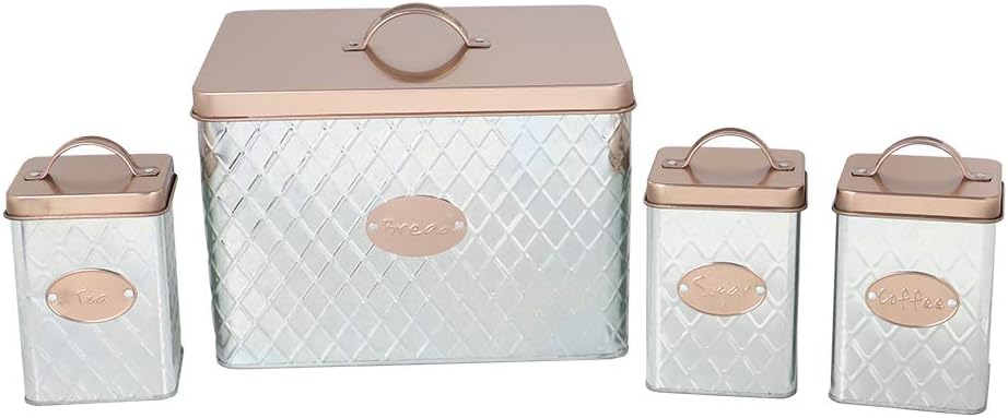 4pc Tin Counter Top Storage Set