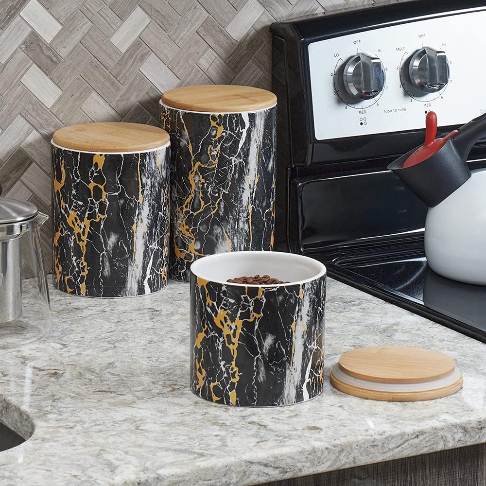 Ceramic Canister wBamboo Top