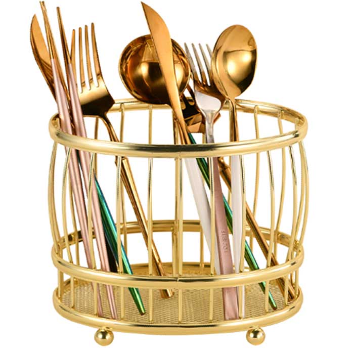 Metalware Cutlery Hldr Rnd Gld