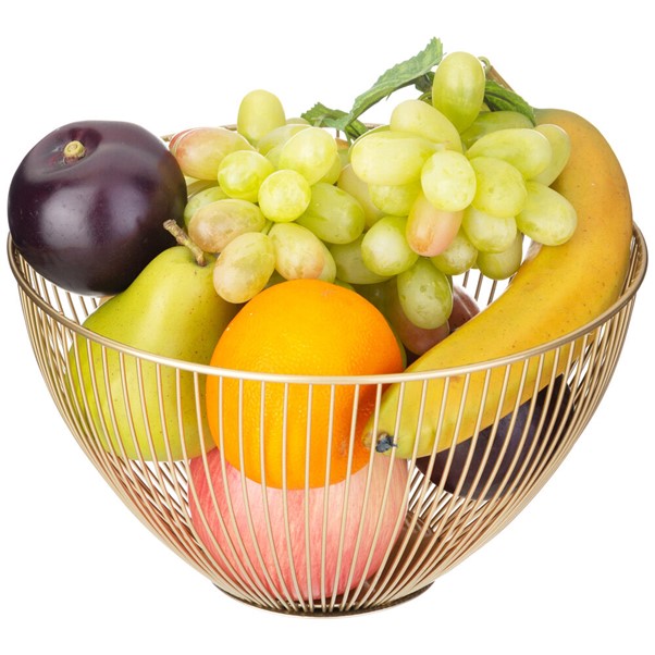 Metalware Fruit Basket Gold