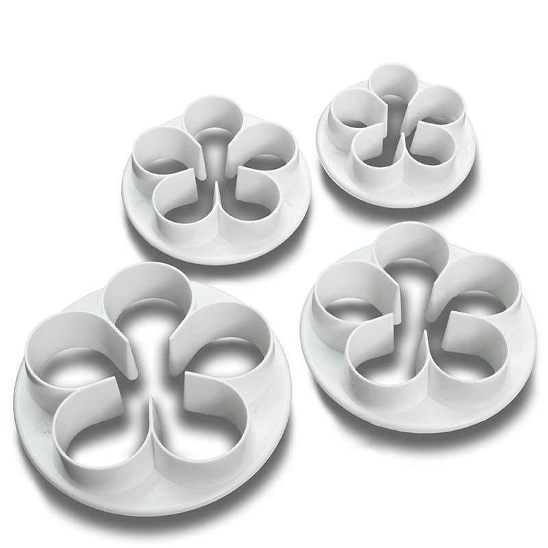 Rose Fondant Cutters 4pk 2Asst