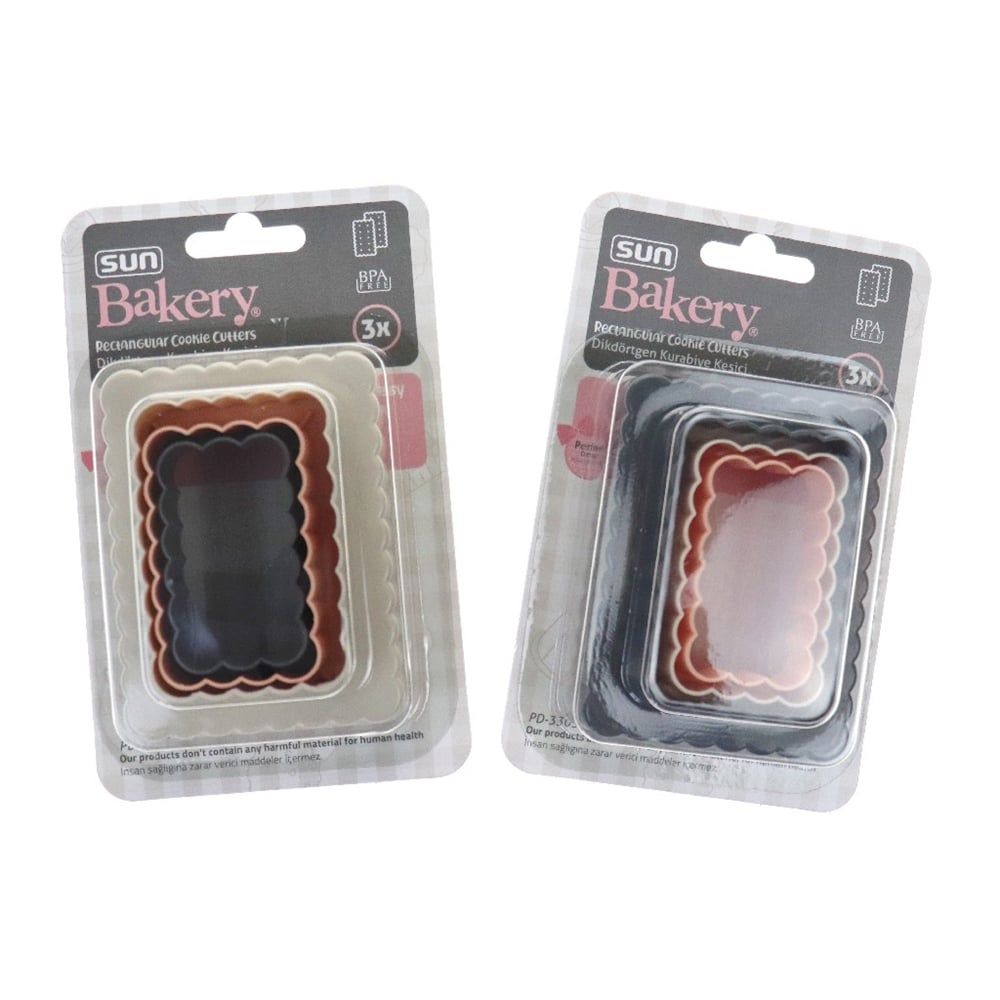 Rectangular Cookie Cut 3pk