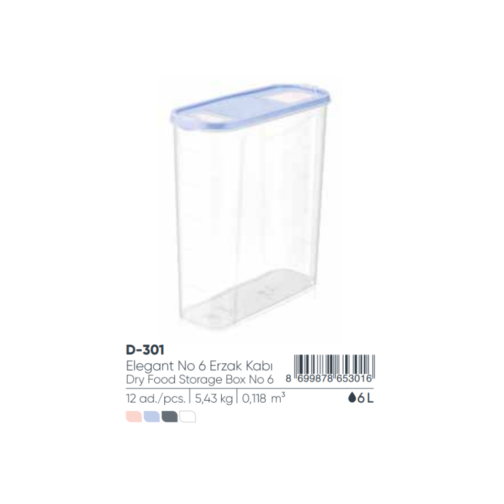 Elegant Dry Food Stor Container 6L