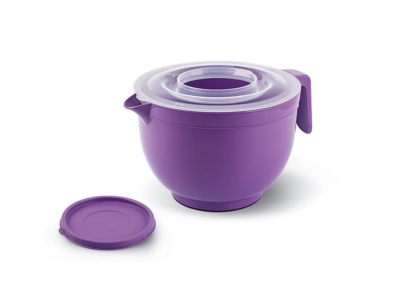 Mixing Bowl Set 5pc Wht n Purp