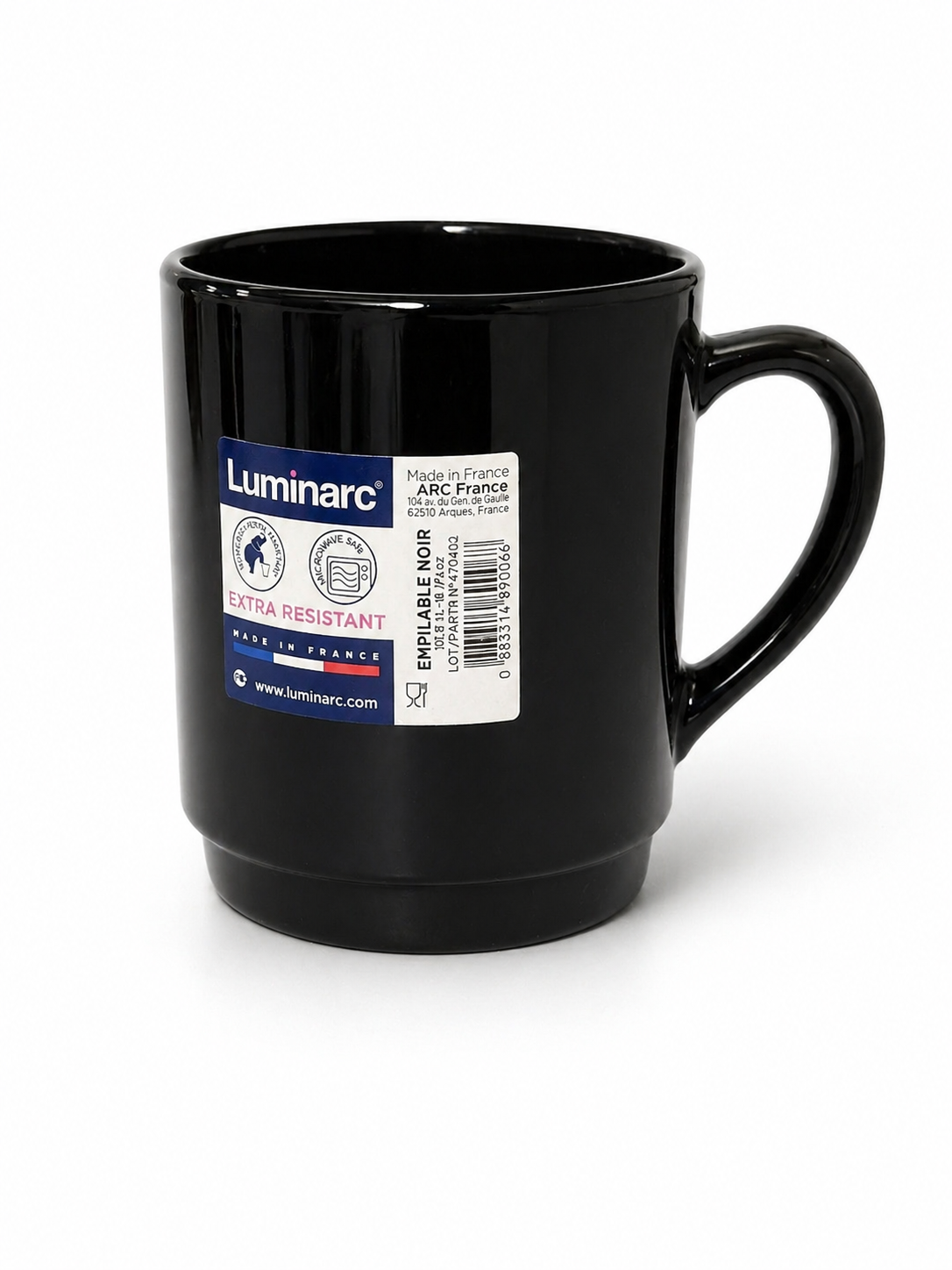 Stackable Mug 8.25oz Blk Porc