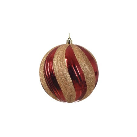 Bauble S/Proof 3 Ast Xmas Red