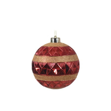 Bauble S/Proof 3 Ast Xmas Red