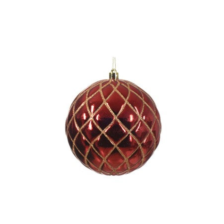 Bauble S/Proof 3 Ast Xmas Red