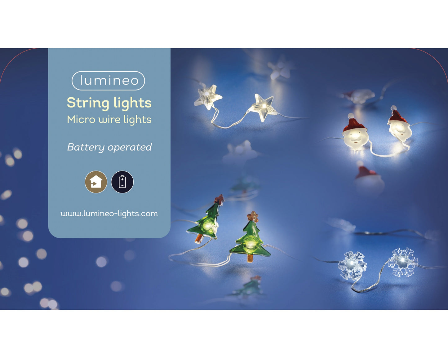 Micro LED Lights Sil/wWht 90cm