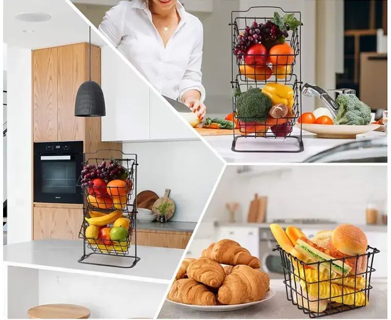 Fruit Basket wStand Blk