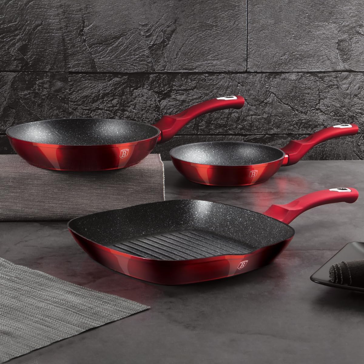 BH ML Cookware Set 3pc Burg