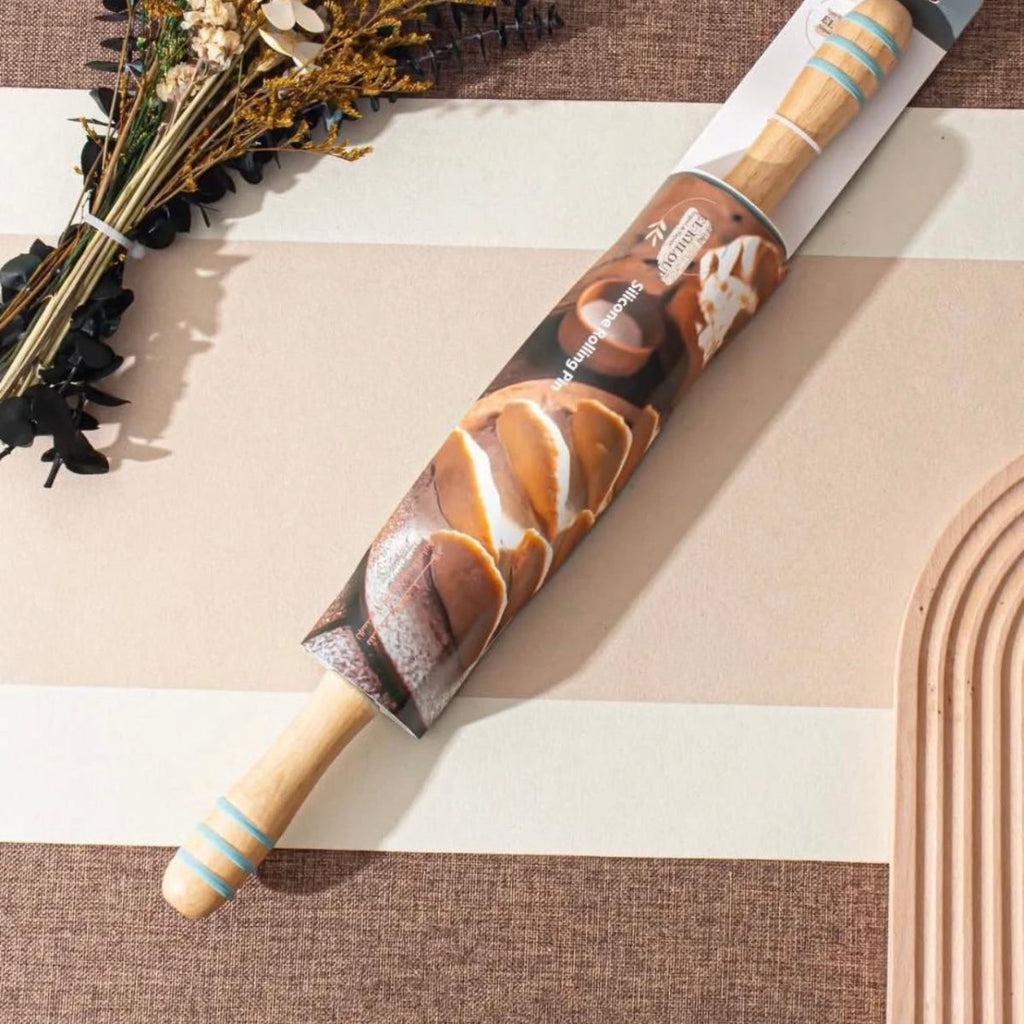 Silicone n Wood Roll Pin