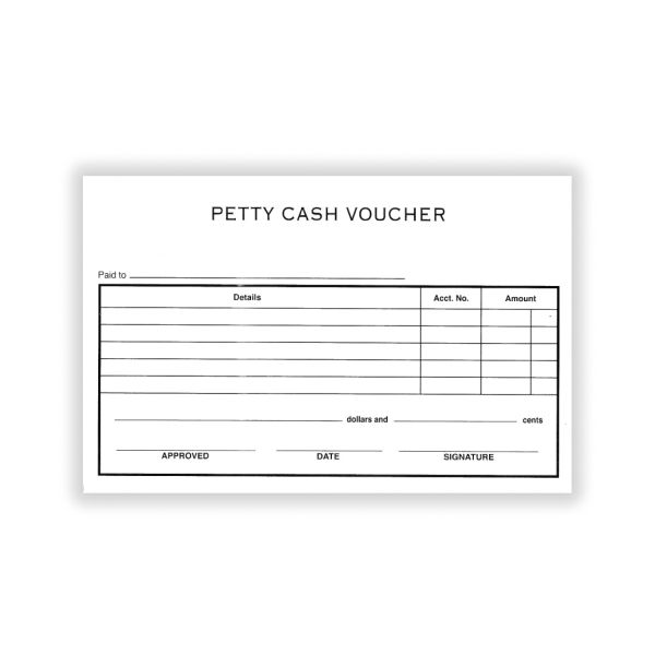 Petty Cash Voucher 8x5in 40pgs
