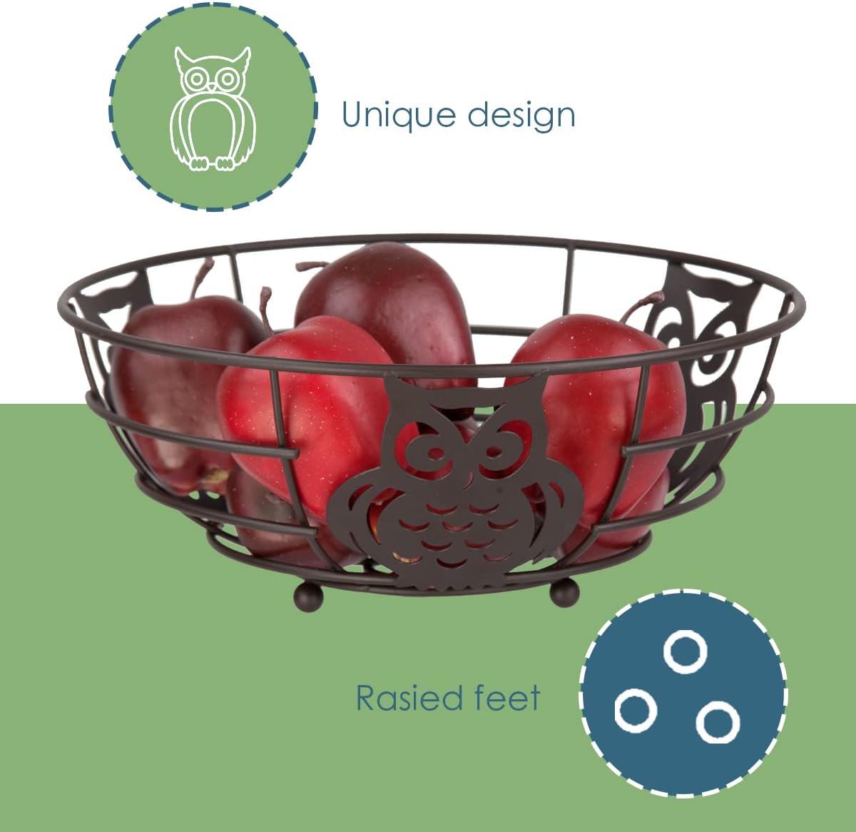 HB Bronze Fruit Bowl Owl