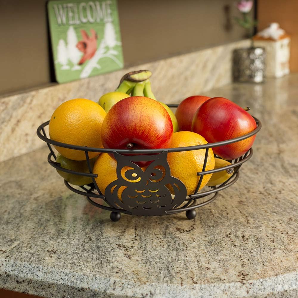 HB Bronze Fruit Bowl Owl