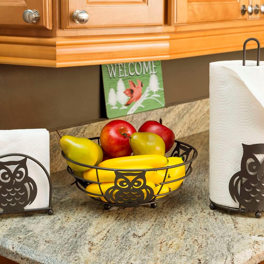 HB Bronze Fruit Bowl Owl