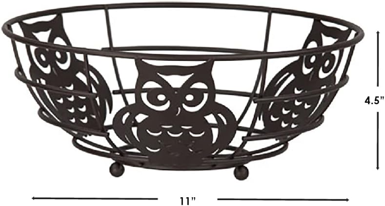 HB Bronze Fruit Bowl Owl