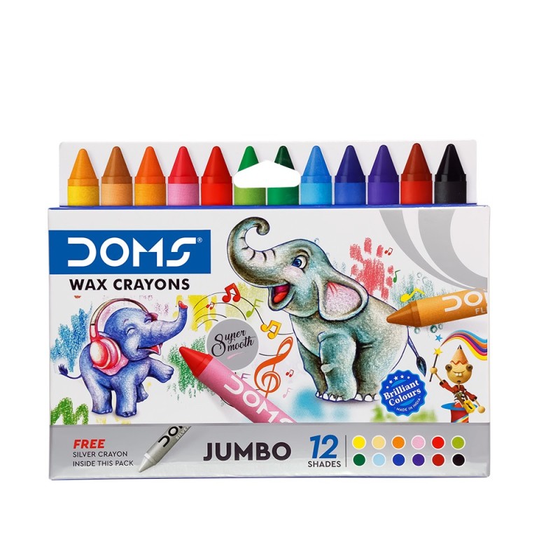 Doms Jumbo Wax Crayons 12ct