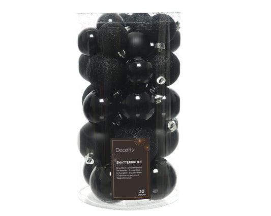 Dec Baub Shtprf Mix Blk 30ct