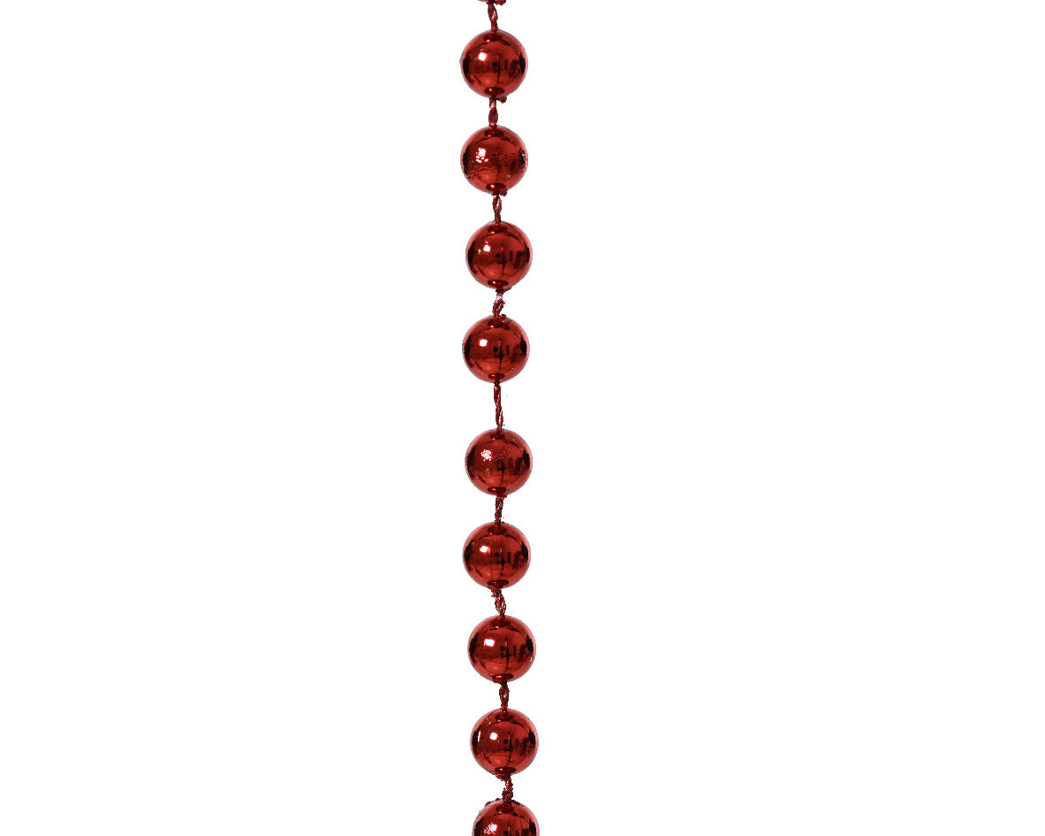 Dec Bead Garland Shiny Oxblood