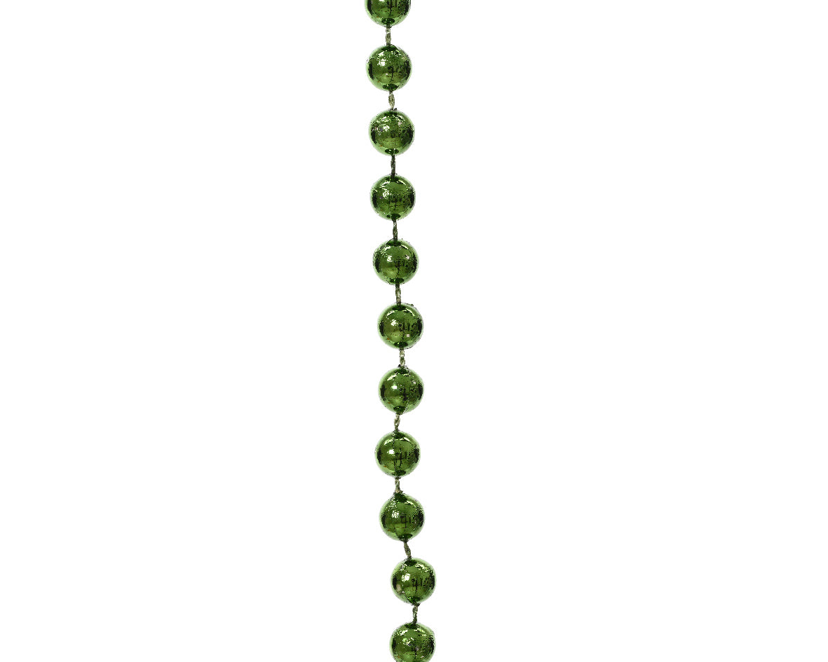 Dec Bead Garland Shiny P/Green