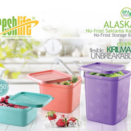 Fshlf Alaska No-Frost Container 4Asst