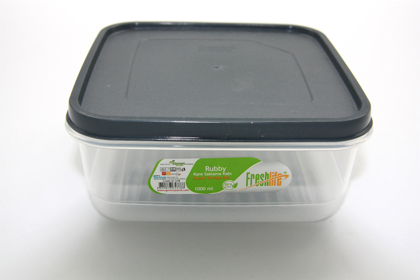 Rubby Sq Stor Container 1000ml ast