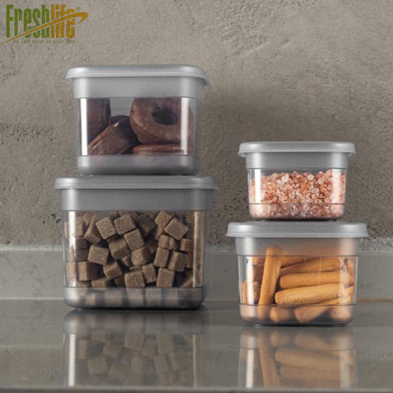 FL Square Container Set 4pc