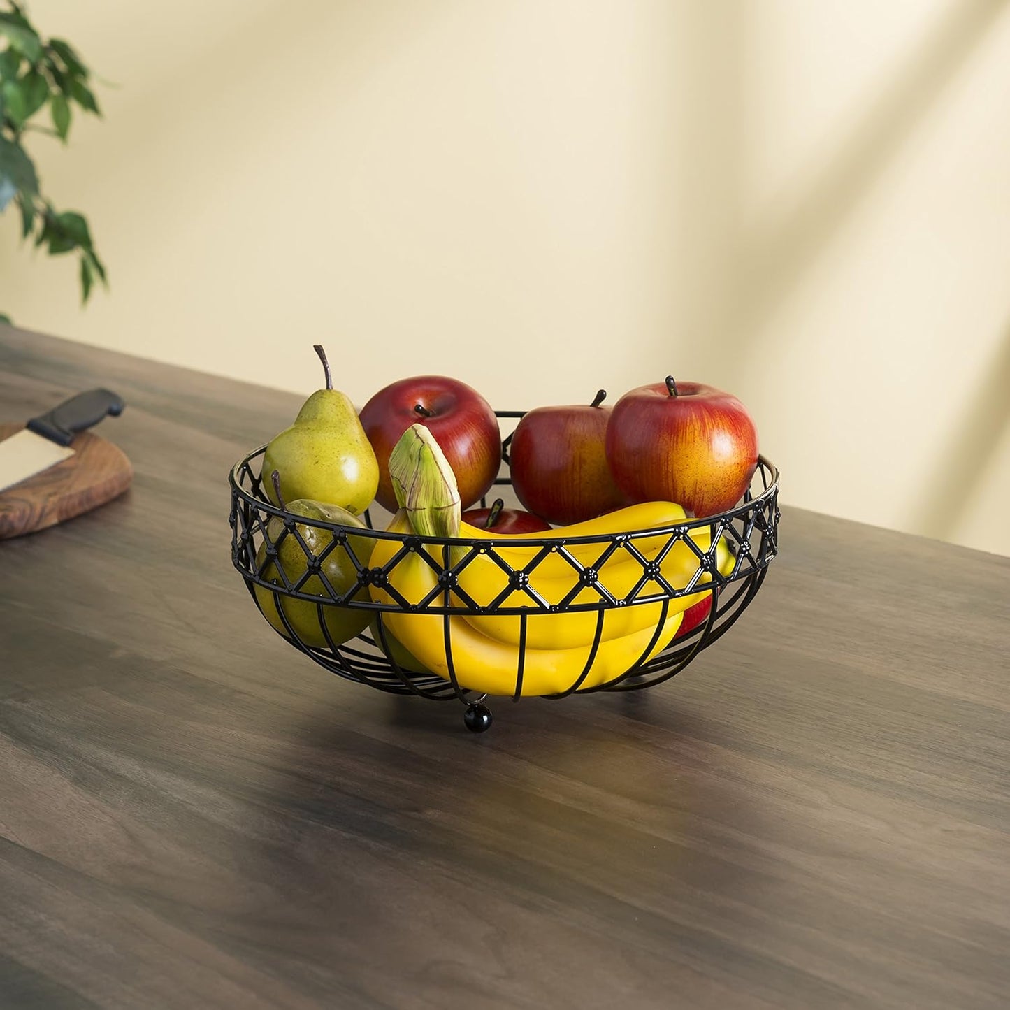 HB Blk Lattice Fruit Bowl