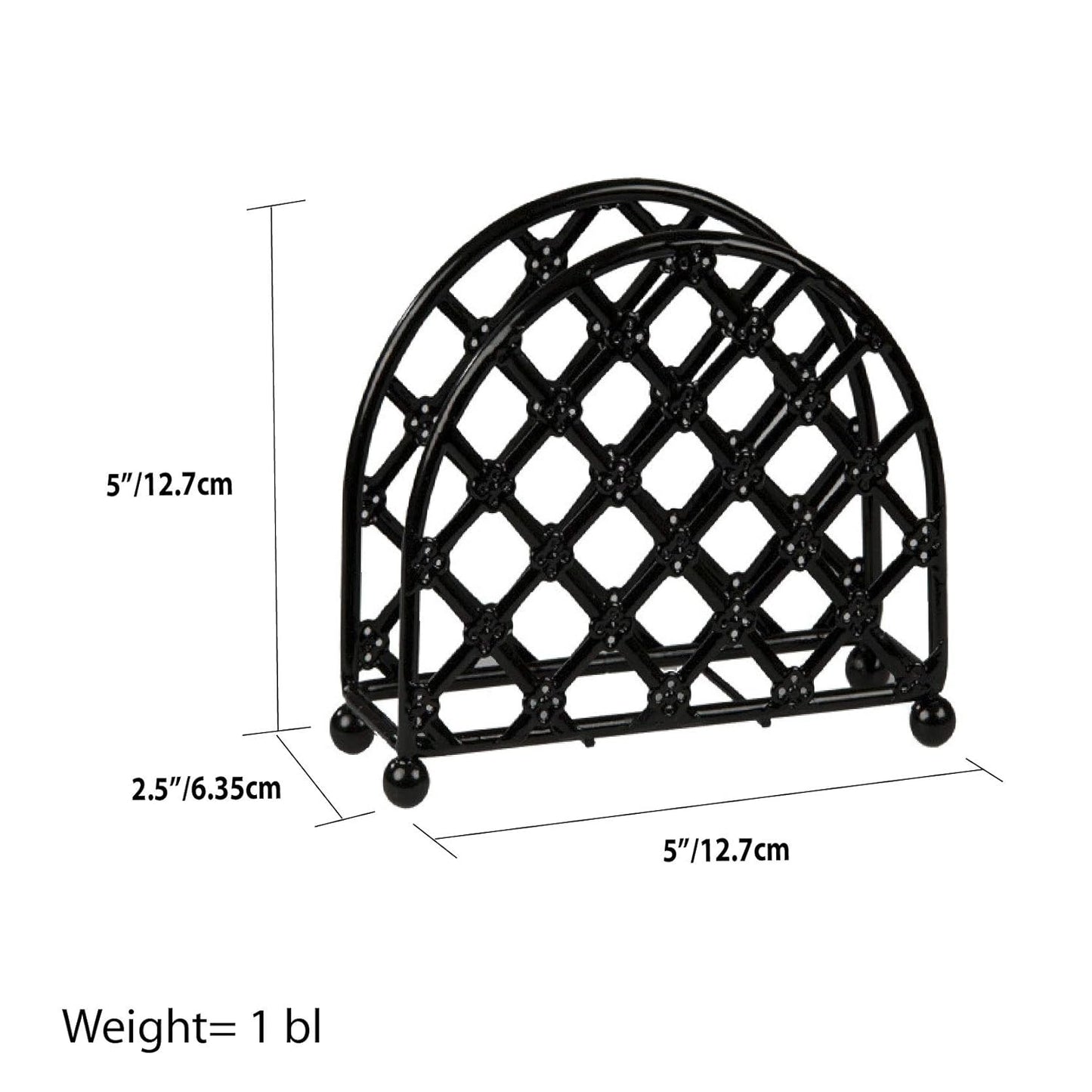 HB Lattice Napkin Holder Black