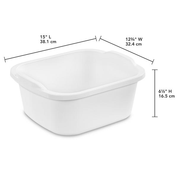 Sterlite 12Qt Dishpan White