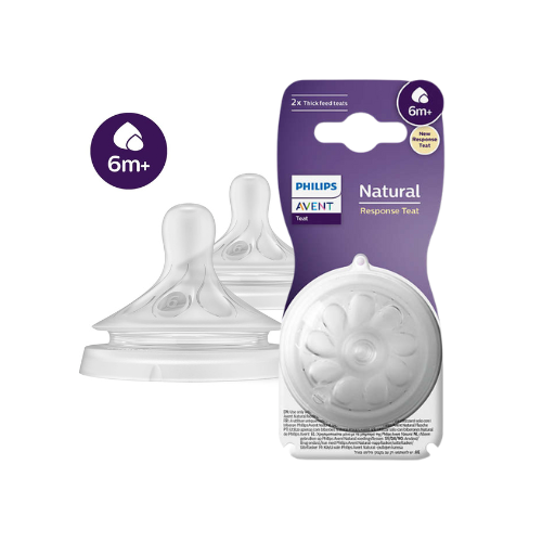 Avent Nat Response B/Bott Teats 6m+