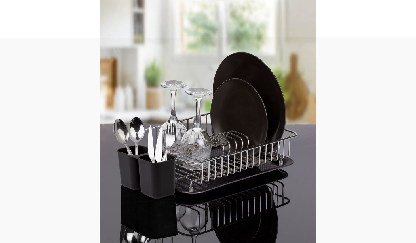 Modern Dish Rack Chrome