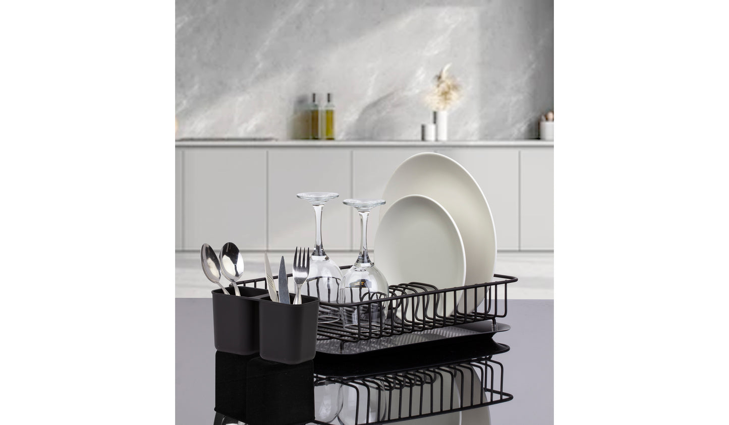 Modern Dish Rack Blk